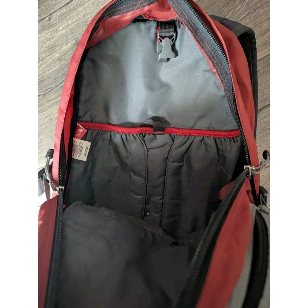 The North Face Yavapai Backpack Red Gray Hiking Travel School Camping Outdoor